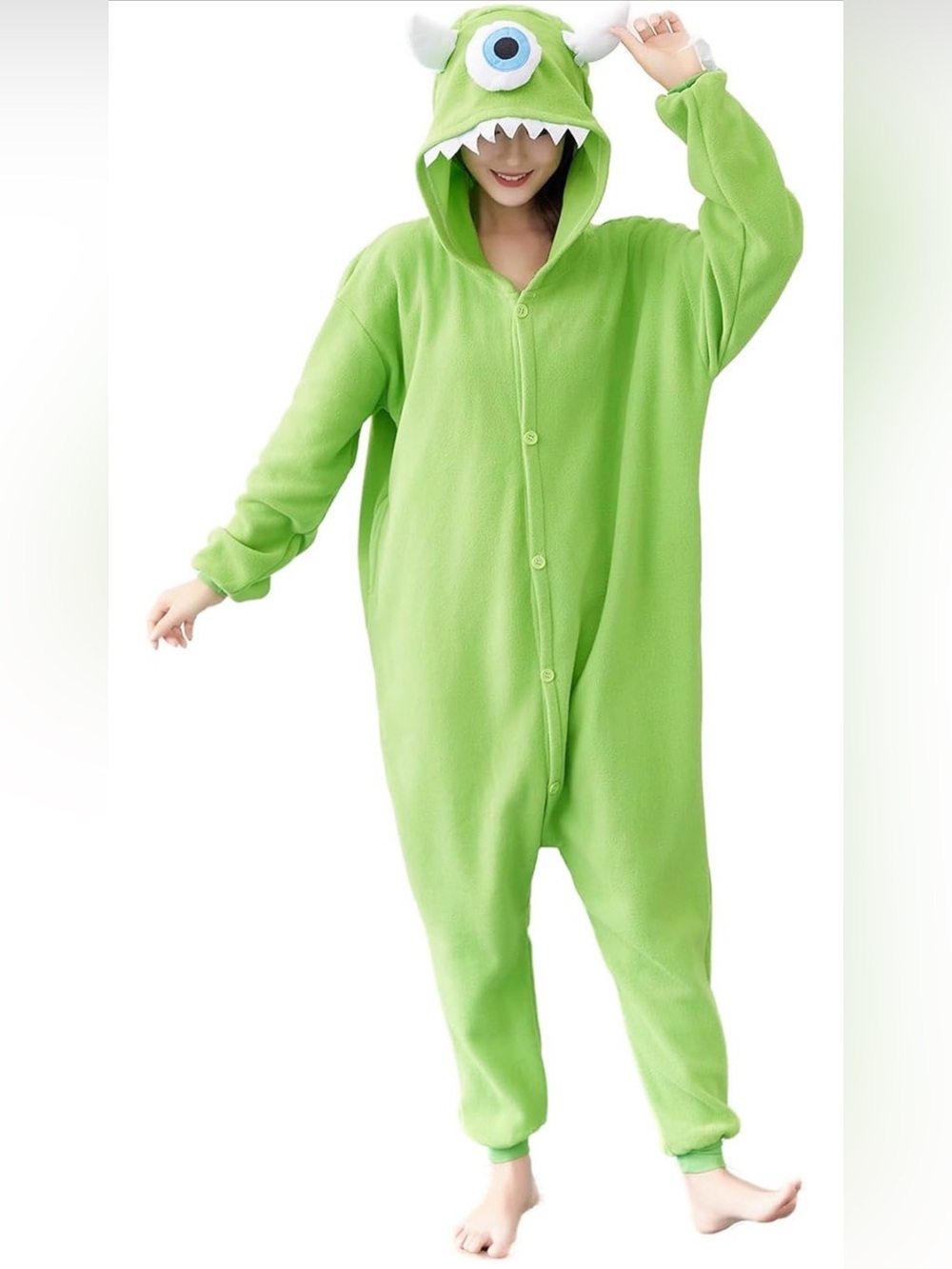Green Monster Inc Hooded Onesie Pajama/
Costume Halloween